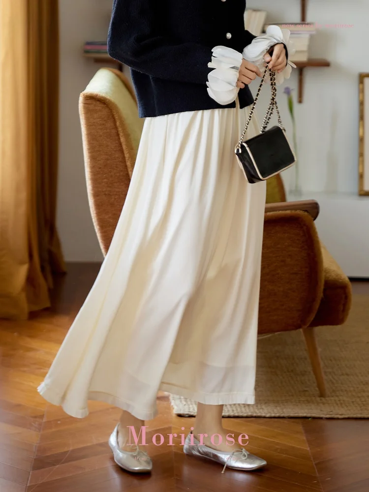 Moriirose High Waist Pleated Satin Half Skirt Women's Autumn Vintage A-Line Long Skirt Slimming Effect Midi Skirt
Moriirose High Waist Pleated Satin Half Skirt Women's Autumn Vintage A-Line Long Skirt Slimming Effect Midi Skirt