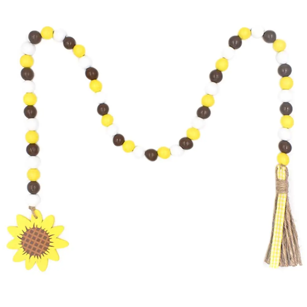 Wooden Beads String Decor Home Farmhouse Wall Hanging nament Sunflower Pendant Creative Design
Wooden Beads String Decor Home Farmhouse Wall Hanging nament Sunflower Pendant Creative Design