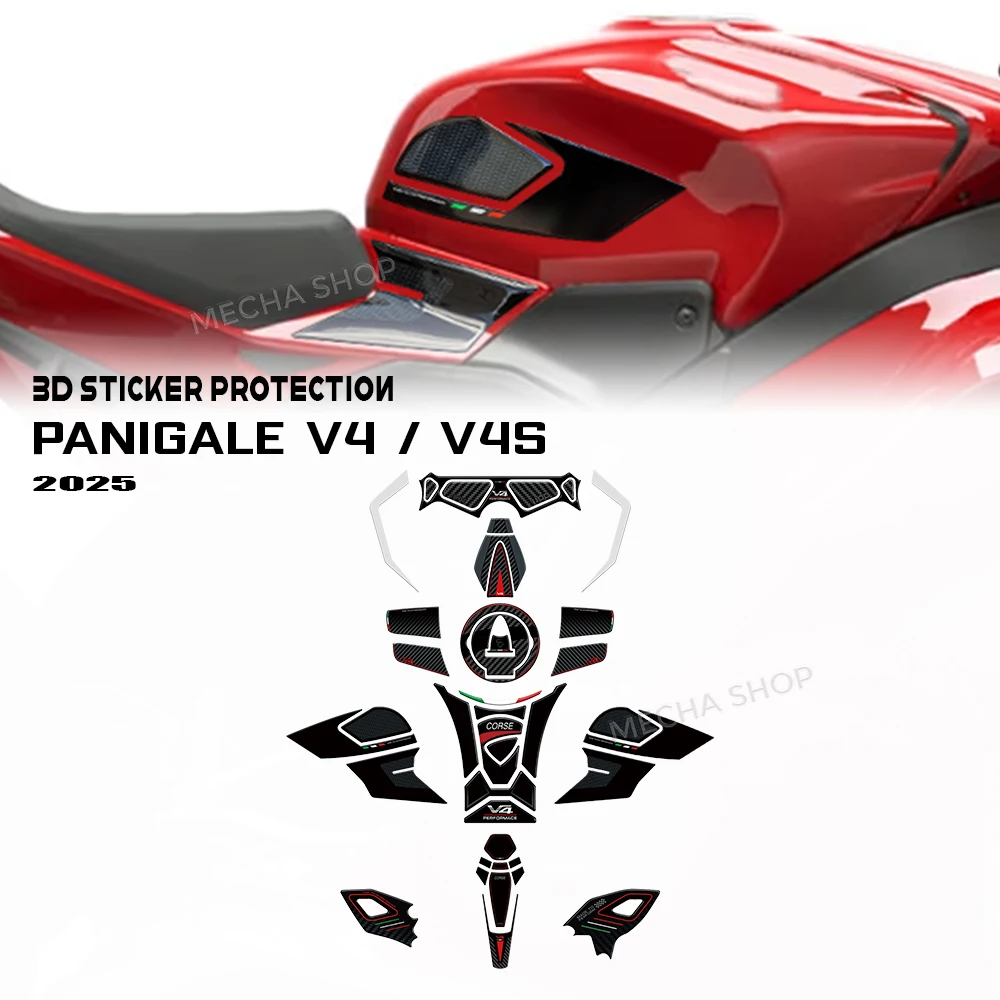 For panigale V4 2025 - Motorcycle 3D Resin Protective Stickers Full Kit Decorative Accessories Compatible with V4 V 4 V4S
For panigale V4 2025 - Motorcycle 3D Resin Protective Stickers Full Kit Decorative Accessories Compatible with V4 V 4 V4S