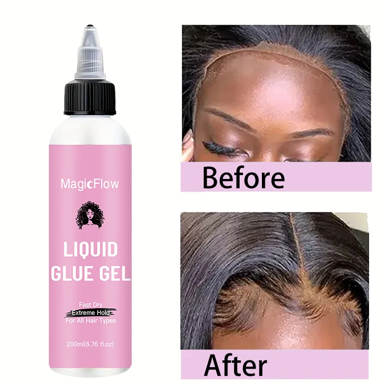 200ml/6.76fl.oz Liquid Lace Glue Gel - Fast-Drying, Invisible Wig Adhesive for Wigs & Hair Systems | Gentle, Safe 
200ml/6.76fl.oz Liquid Lace Glue Gel - Fast-Drying, Invisible Wig Adhesive for Wigs & Hair Systems | Gentle, Safe