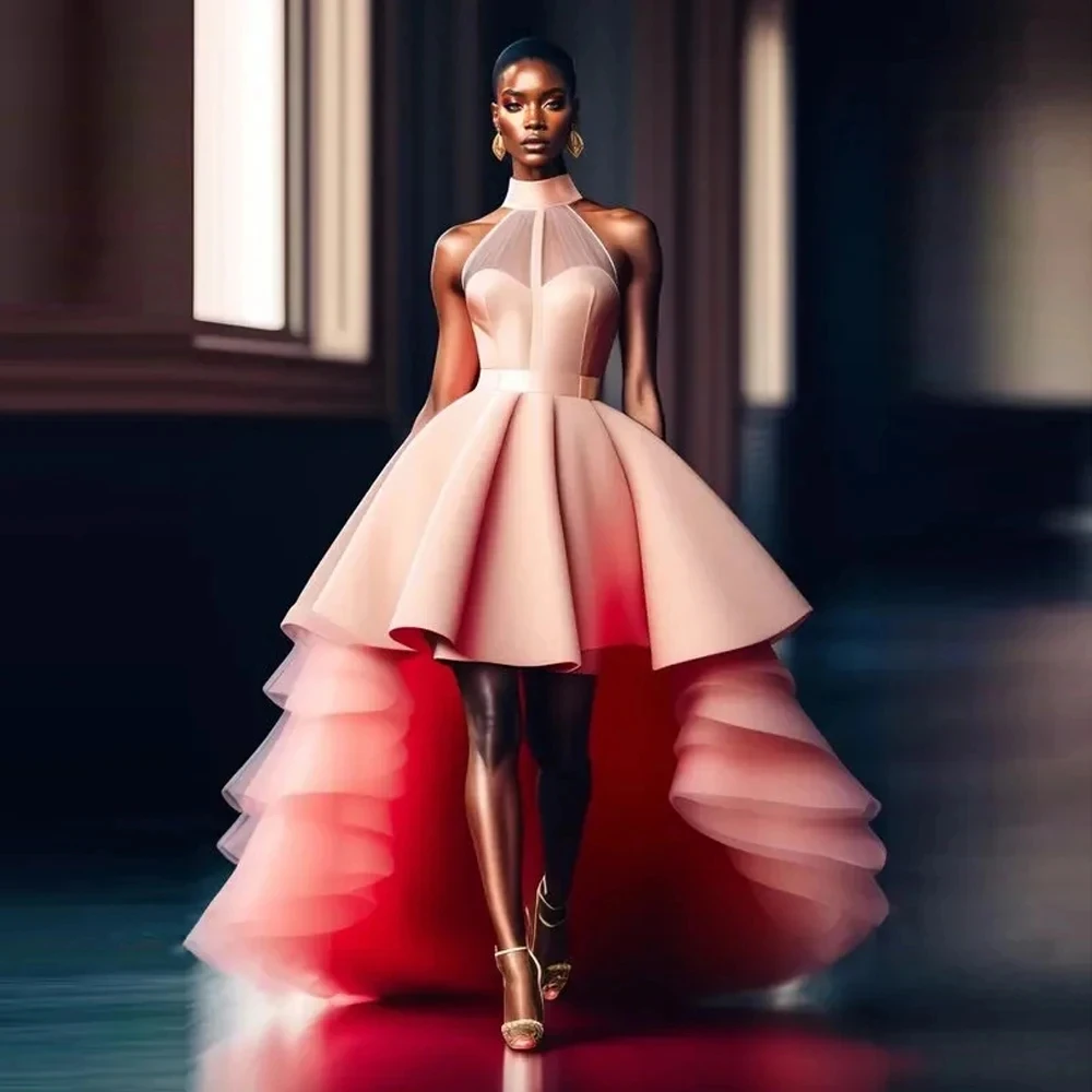 Dream Pink High Low Party Dresses 2024 New Design Pleated Tulle Formal Event Dress vestidos de fiesta Asymmetric Cocktail Gown
Dream Pink High Low Party Dresses 2024 New Design Pleated Tulle Formal Event Dress vestidos de fiesta Asymmetric Cocktail Gown