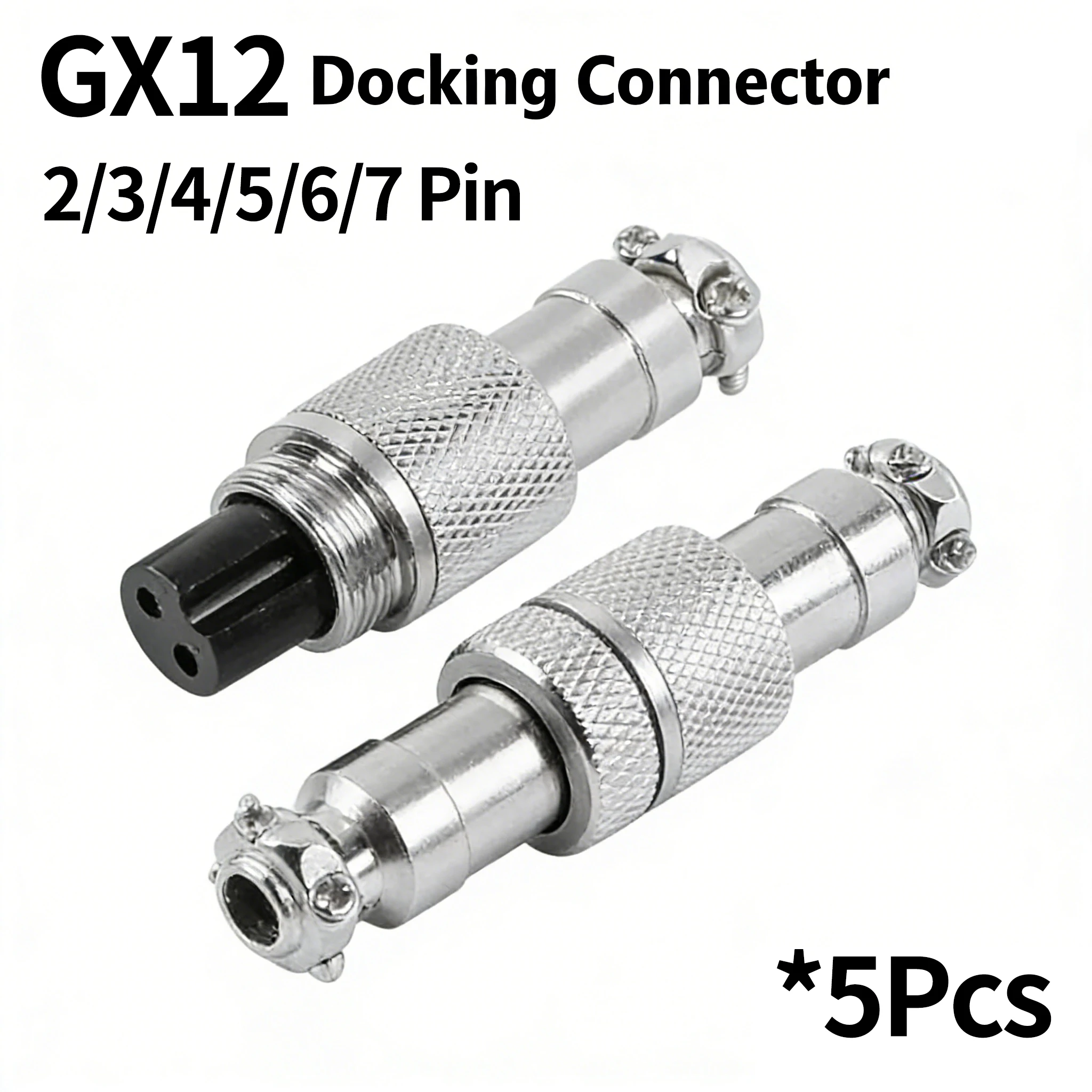 GX12 Circular Aviation Connector 2/3/4/5/6/7 Pin Male & Female 12mm Panel Mount Plug Socket Set for Drone, LED Display
GX12 Circular Aviation Connector 2/3/4/5/6/7 Pin Male & Female 12mm Panel Mount Plug Socket Set for Drone, LED Display
