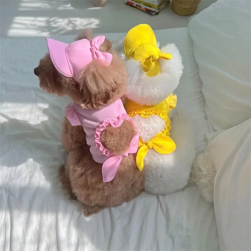Pet Fashion Summer Love Hollow Tank Top Sunshade Hat Small Medium Sized Cat/Dog Clothes Set T-shirt Tank Top Hat Puppy Clothes
Pet Fashion Summer Love Hollow Tank Top Sunshade Hat Small Medium Sized Cat/Dog Clothes Set T-shirt Tank Top Hat Puppy Clothes