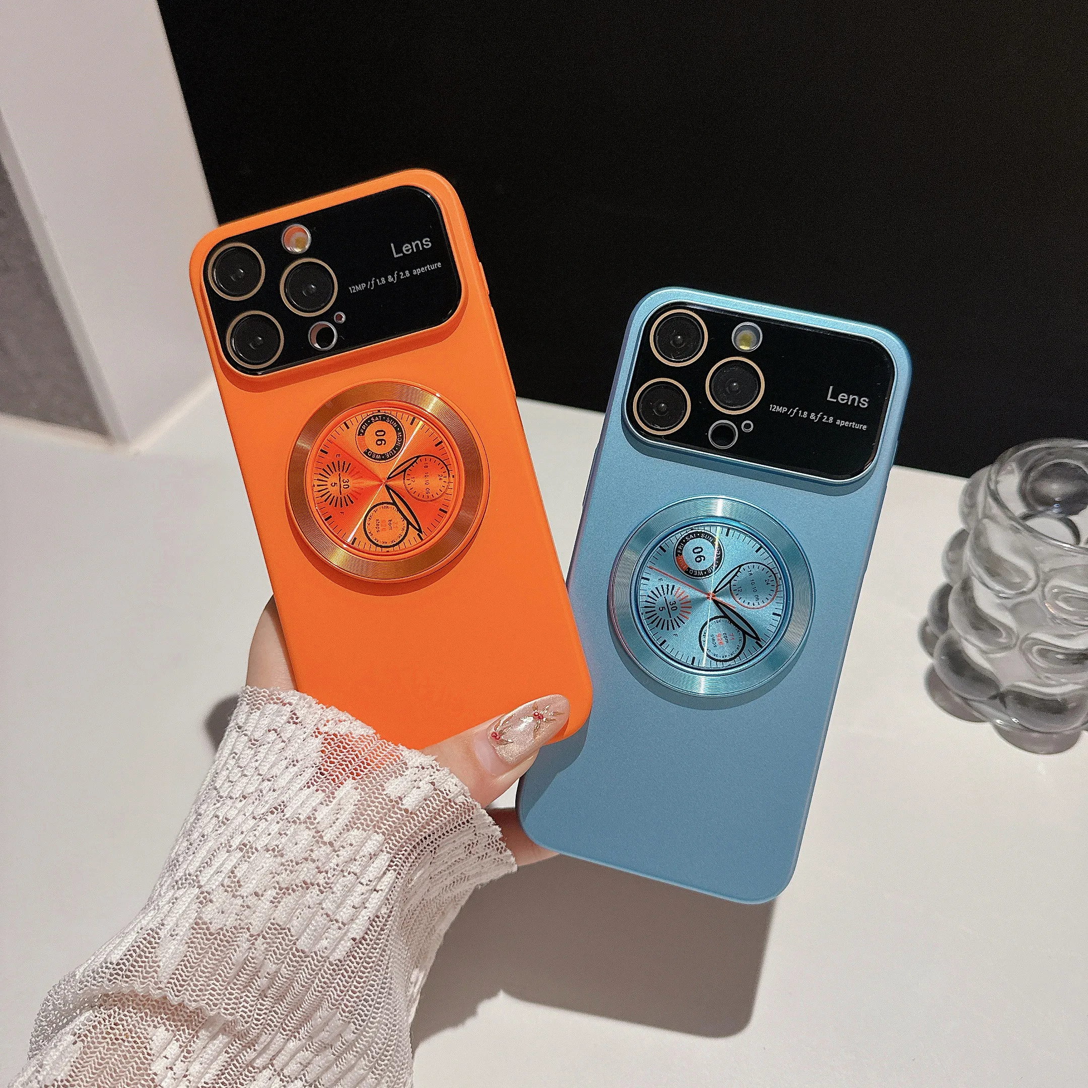 Fashionable frosted glass lens magnetic holder phone case suitable for iPhone 13 14 15 16 Pro Max all inclusive protective cover
Fashionable frosted glass lens magnetic holder phone case suitable for iPhone 13 14 15 16 Pro Max all inclusive protective cover