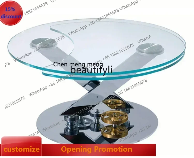 smt7486 new Tempered Glass Mechanical Gear Design Modern Minimalist Super White Open Small Apartment Creative Coffee Table ss 74
smt7486 new Tempered Glass Mechanical Gear Design Modern Minimalist Super White Open Small Apartment Creative Coffee Table ss 74