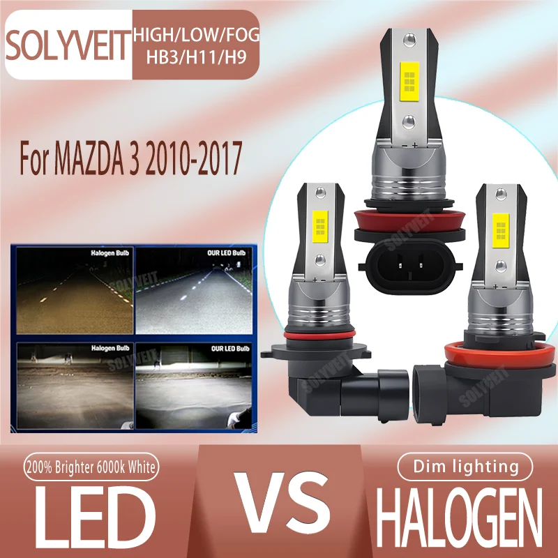 2/4/6pcs HB3 H11 H9 LED High Low Fog Kit 4500LM/Bulb Same Size, 6000k 12v FOR MAZDA 3 2010 2011 2012 2013 2014 2015 2016 2017
2/4/6pcs HB3 H11 H9 LED High Low Fog Kit 4500LM/Bulb Same Size, 6000k 12v FOR MAZDA 3 2010 2011 2012 2013 2014 2015 2016 2017