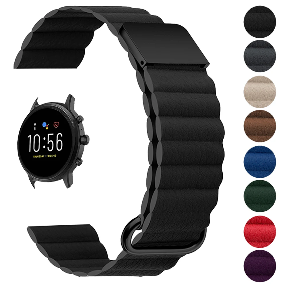 Watchband for Fossil Gen 6 44mm Gen6/gen 5 5e 44mm/Gen5 LTE 45mm Smartwatch Leather+stainless Steel Magnetic Band Bracelet Strap
Watchband for Fossil Gen 6 44mm Gen6/gen 5 5e 44mm/Gen5 LTE 45mm Smartwatch Leather+stainless Steel Magnetic Band Bracelet Strap