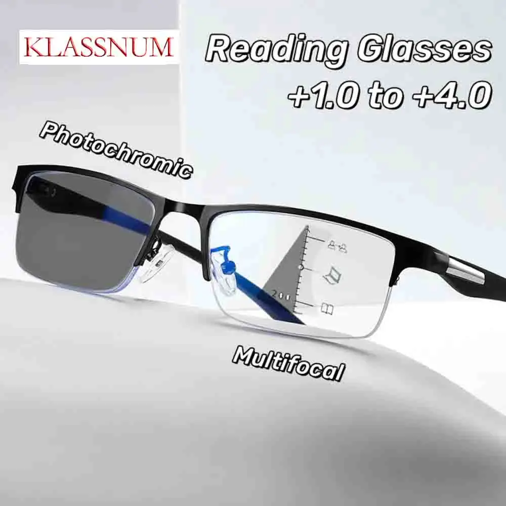 Smart Zoom Progressive Multifocal Photochromic Reading Glasses Anti-blue Light Far Sight Glasses Unisex Half Frame Glasses
Smart Zoom Progressive Multifocal Photochromic Reading Glasses Anti-blue Light Far Sight Glasses Unisex Half Frame Glasses