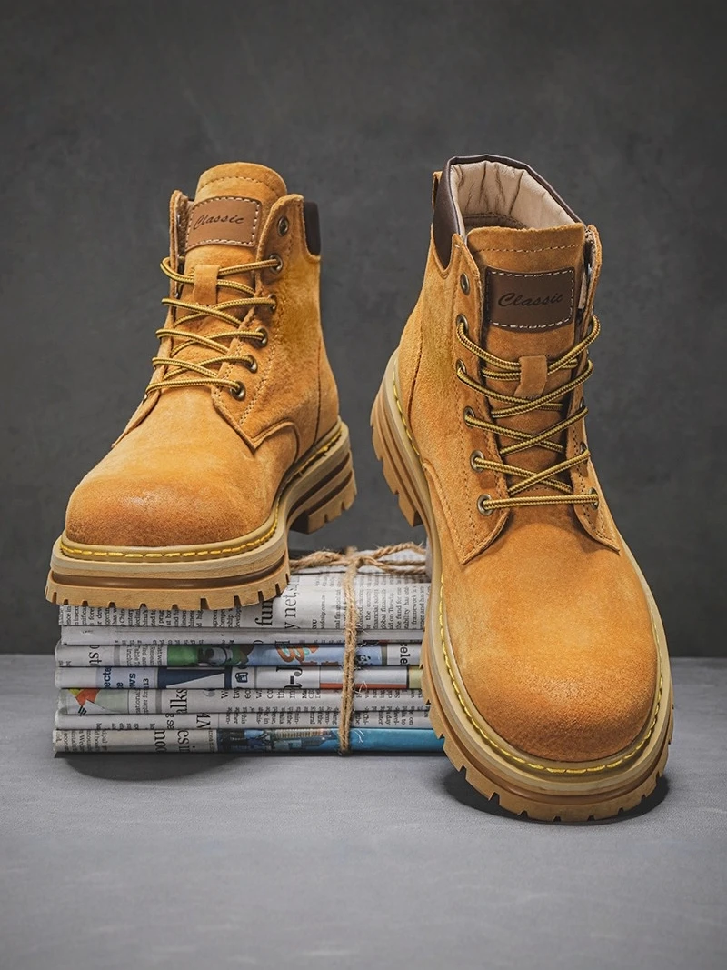 Men's Winter Boots High Top Fleece Lined Motorcycle Style Anti-slip Workwear Sports Shoes Comfortable Breathable PU
Men's Winter Boots High Top Fleece Lined Motorcycle Style Anti-slip Workwear Sports Shoes Comfortable Breathable PU