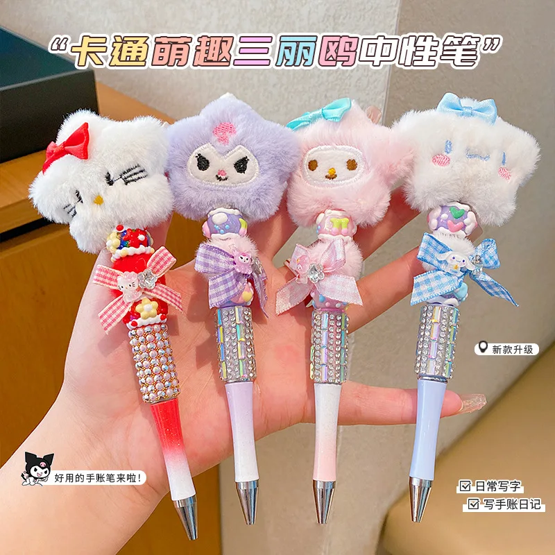 Sanrio Plush Bow Bead Sparkling Diamond Rotating Gel Pen DIY Pen Hello Kitty Cute Cartoon Stationery School Supplies Gifts
Sanrio Plush Bow Bead Sparkling Diamond Rotating Gel Pen DIY Pen Hello Kitty Cute Cartoon Stationery School Supplies Gifts