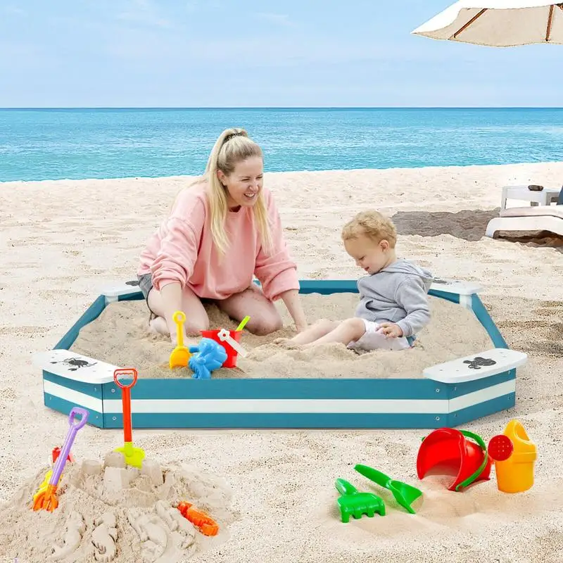 Outdoor Solid Wood Sandbox with 4 Built-in Animal Patterns Seats
Outdoor Solid Wood Sandbox with 4 Built-in Animal Patterns Seats