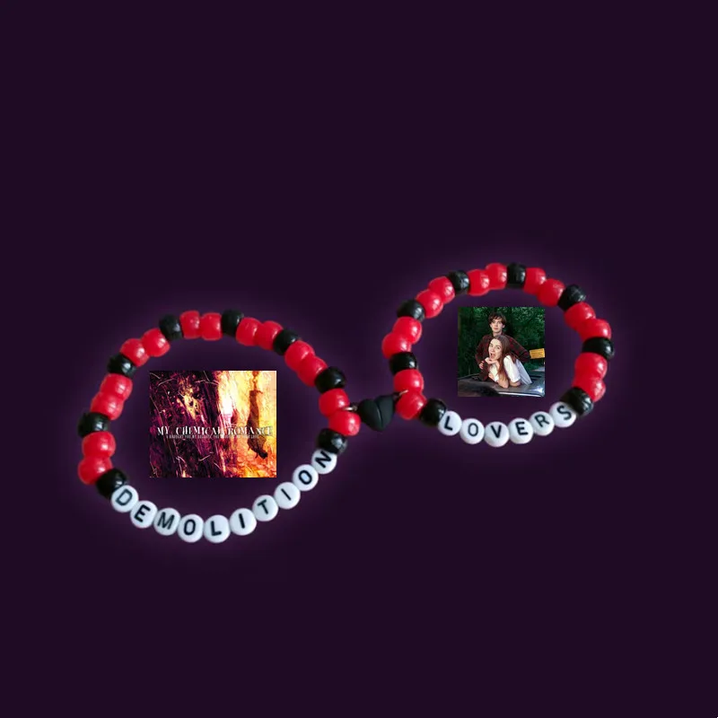 Youdaoplaceholder0 Lovers-inspired couple matching bracelets, MCR inspired kandi with magnetic heart charms A gift for the other
Youdaoplaceholder0 Lovers-inspired couple matching bracelets, MCR inspired kandi with magnetic heart charms A gift for the other