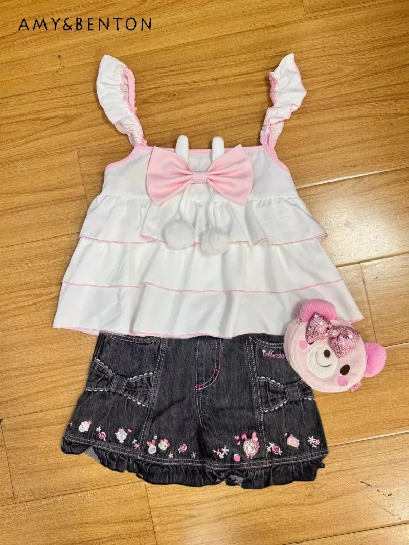 2025 New Japanese Summer Cute Pink Bow Layered Tube Top Fashion Suspender For Women
2025 New Japanese Summer Cute Pink Bow Layered Tube Top Fashion Suspender For Women