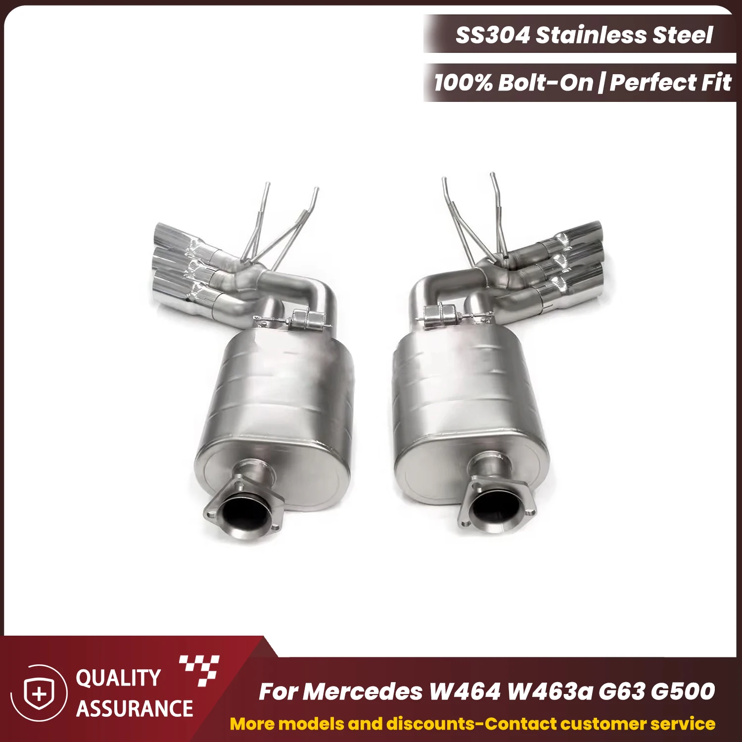 ECCF SS304 Catback Exhaust For Mercedes W464 W463a G63 G500 Aggressive Exhaust Sound Performance Upgrade Easy Installation
ECCF SS304 Catback Exhaust For Mercedes W464 W463a G63 G500 Aggressive Exhaust Sound Performance Upgrade Easy Installation