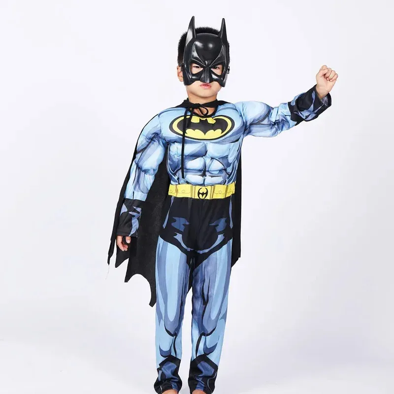 Kids Bat Cosplay Jumpsuit Hero Costume Suit with Cape Mask Men Superhero Wayne Cosplay High quality Halloween Carnival Party
Kids Bat Cosplay Jumpsuit Hero Costume Suit with Cape Mask Men Superhero Wayne Cosplay High quality Halloween Carnival Party