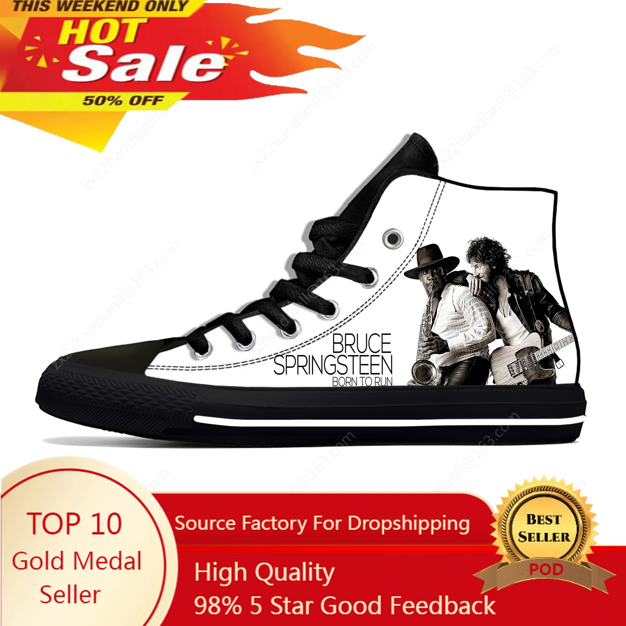 Born To Run High Top Sneakers Bruce Springsteen Mens Womens Teenager Casual Shoes Canvas Running 3D Print Shoes Lightweight shoe
Born To Run High Top Sneakers Bruce Springsteen Mens Womens Teenager Casual Shoes Canvas Running 3D Print Shoes Lightweight shoe