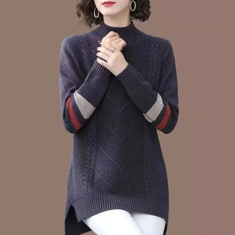 High-Quality Sweater Women 2025Autumn Winter New Knitwear Thicken Jacket Long Pullover High Neck Coat Bottoming Shirt Top Female
High-Quality Sweater Women 2025Autumn Winter New Knitwear Thicken Jacket Long Pullover High Neck Coat Bottoming Shirt Top Female