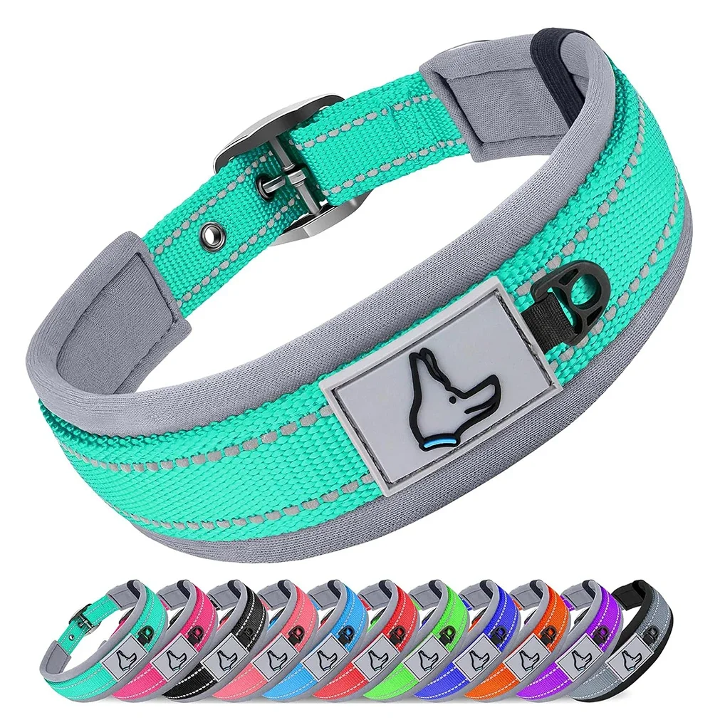 Padded Dog Collars for small Medium large Dogs Reflective Wide Pet Collars Adjustable Heavy Duty Nylon Neoprene Dog Collar Dog
Padded Dog Collars for small Medium large Dogs Reflective Wide Pet Collars Adjustable Heavy Duty Nylon Neoprene Dog Collar Dog