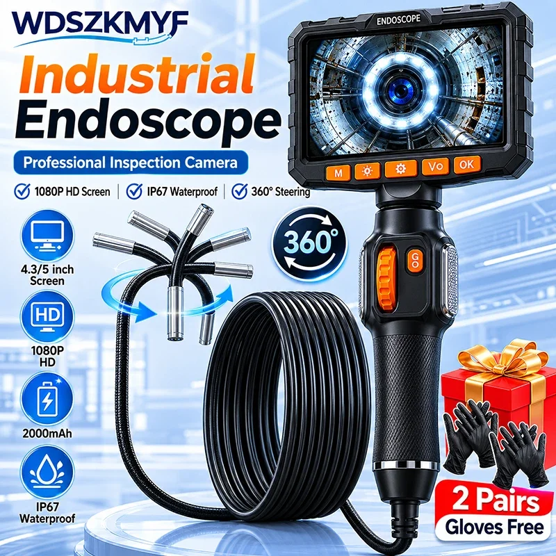 360 ° rotating dual-lens endoscope 6MM 4.3/5-inch IPS endoscope inspection Screen automotive mechanical industrial endoscope
360 ° rotating dual-lens endoscope 6MM 4.3/5-inch IPS endoscope inspection Screen automotive mechanical industrial endoscope