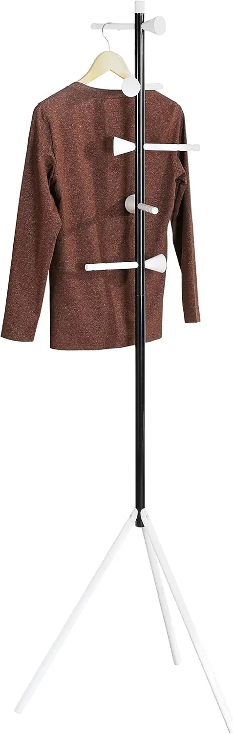 Modern 5-Hook Metal Coat Rack, 70.4" Tall with Iron Tube and Aluminium, Black/White for Bedroom Closet Foyer, Holds Up to 66lbs
Modern 5-Hook Metal Coat Rack, 70.4" Tall with Iron Tube and Aluminium, Black/White for Bedroom Closet Foyer, Holds Up to 66lbs