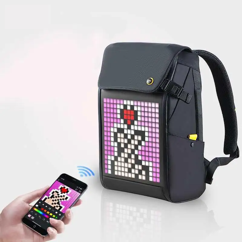 School Backpack portable Men 15 Inch Waterproof Backpack Daypack with16 × 16RGB LED Screen Travel Bag School Bag Back Pack
School Backpack portable Men 15 Inch Waterproof Backpack Daypack with16 × 16RGB LED Screen Travel Bag School Bag Back Pack