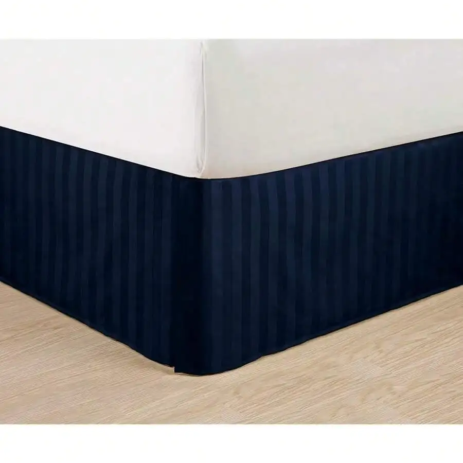 Wrinkle Free Stripe Bed Skirt Pleated Tailored 14 Inch Drop Blue
Wrinkle Free Stripe Bed Skirt Pleated Tailored 14 Inch Drop Blue