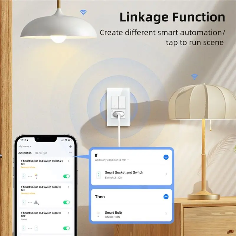 A98Z Tuya Wifi Smart Switch Brazil Socket Light Switch Work Voice Control Smart Switch Brazil Plug
A98Z Tuya Wifi Smart Switch Brazil Socket Light Switch Work Voice Control Smart Switch Brazil Plug