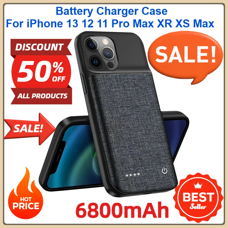Charging Case For iPhone 13 12 11 Pro Max XR XS Max Battery Charger Case external Portable Power Bank Cover
Charging Case For iPhone 13 12 11 Pro Max XR XS Max Battery Charger Case external Portable Power Bank Cover