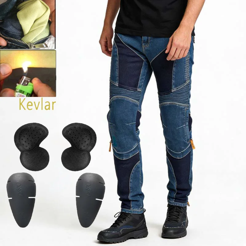 Men Summer Kevlar blue Motorcycle Jeans Premium Abrasion Resistant Air Permeable Mesh Material Offroad Motorbike Riding Pants
Men Summer Kevlar blue Motorcycle Jeans Premium Abrasion Resistant Air Permeable Mesh Material Offroad Motorbike Riding Pants