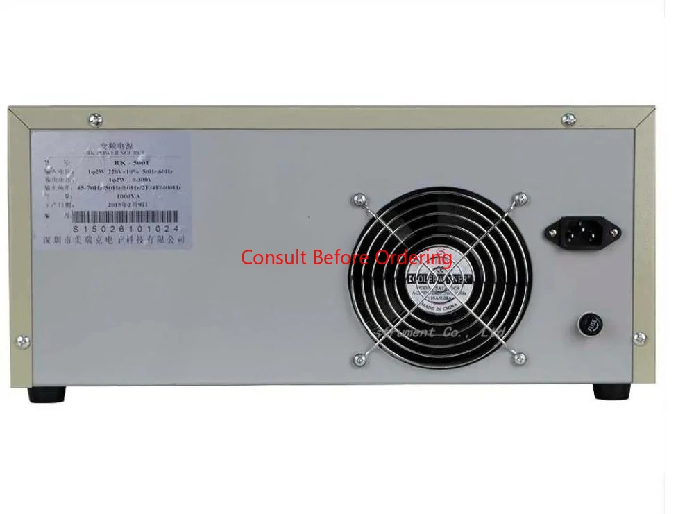 1000VA AC Power Source RK5001 Variable Frequency Power Supply Power Meter Pressure Hipot Tester Resistance
1000VA AC Power Source RK5001 Variable Frequency Power Supply Power Meter Pressure Hipot Tester Resistance