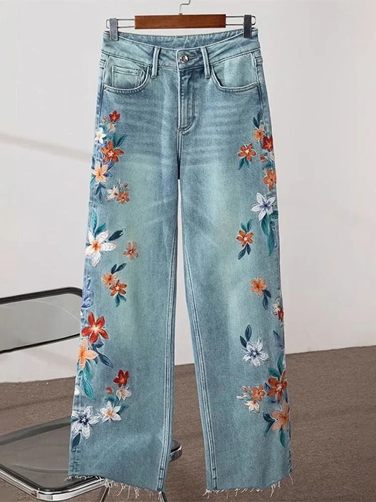 2024 Spring/Summer New Embroidered New Jeans for Women to Look Slim Versatile Straight leg American Retro Wide Leg Pants E3217
2024 Spring/Summer New Embroidered New Jeans for Women to Look Slim Versatile Straight leg American Retro Wide Leg Pants E3217