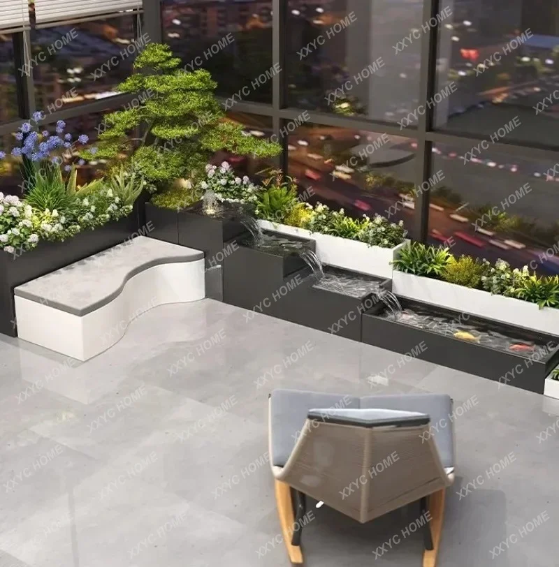 M02 Finished Stainless Steel Courtyard Water Ornament Durable Circulating Waterfall Zen Landscape with Fish
M02 Finished Stainless Steel Courtyard Water Ornament Durable Circulating Waterfall Zen Landscape with Fish