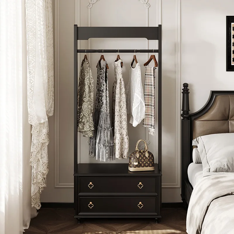 French retro solid wood coat rack American medieval style bedroom multi-functional bedside
French retro solid wood coat rack American medieval style bedroom multi-functional bedside