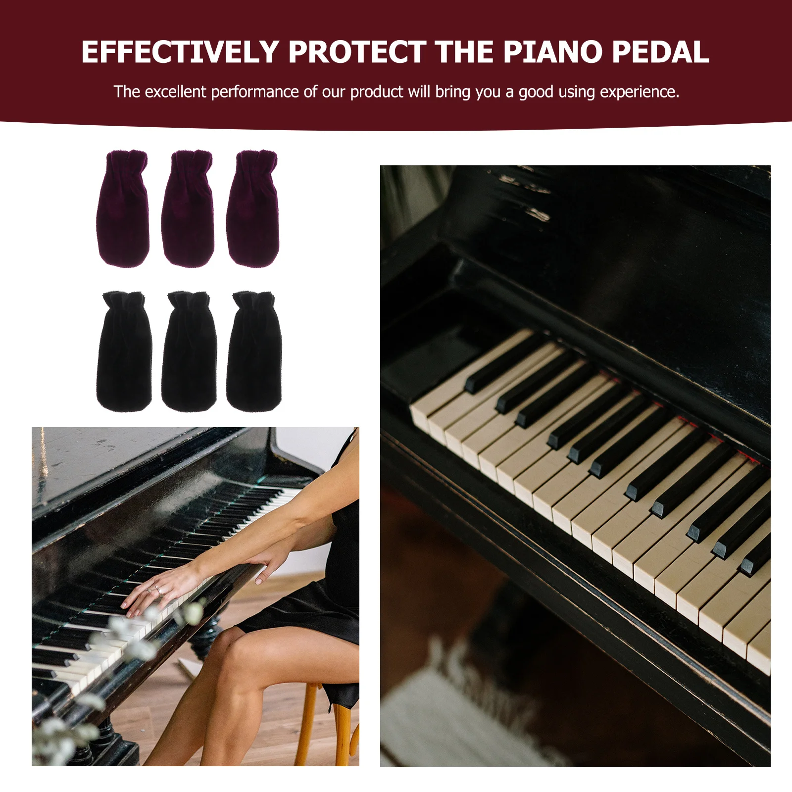 2Sets Piano Pedal Covers Premium Material Scratch Resistant Dirt Repellent Elastic Band Fit Portable Lightweight Storage
2Sets Piano Pedal Covers Premium Material Scratch Resistant Dirt Repellent Elastic Band Fit Portable Lightweight Storage