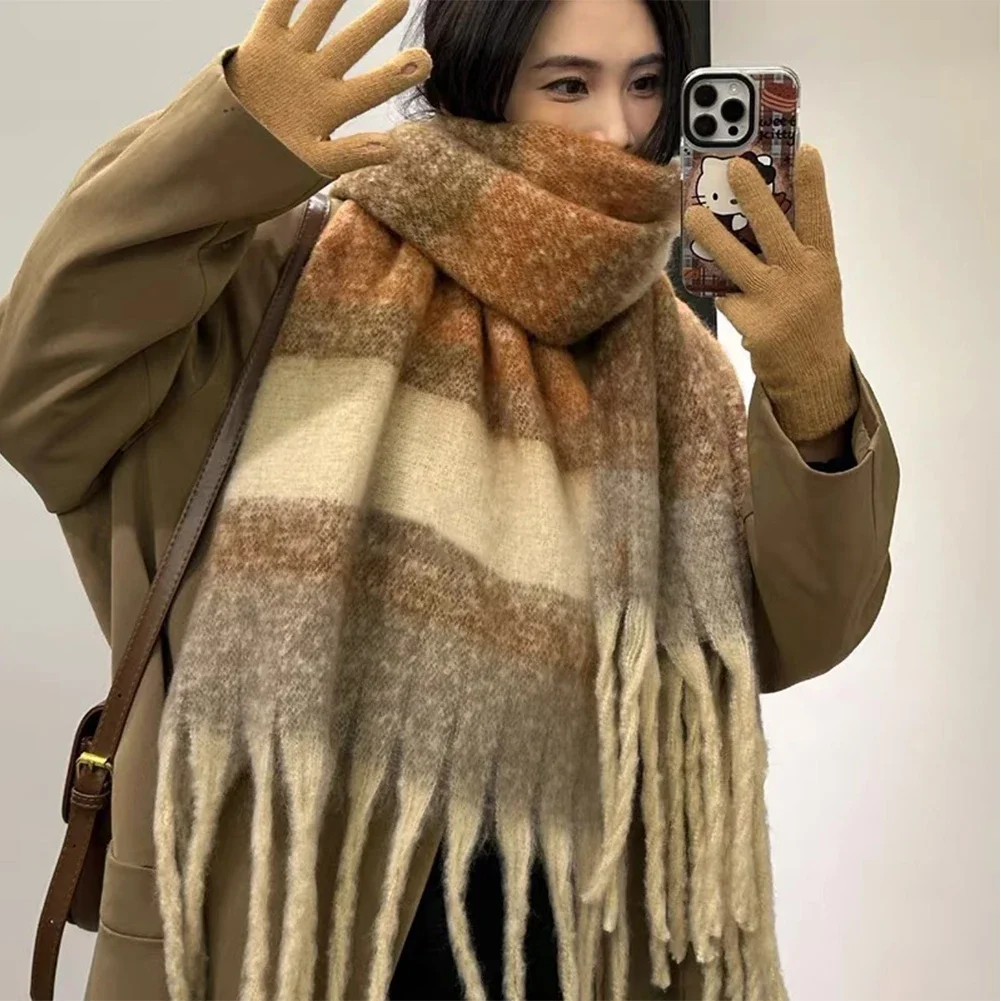 Новинка 2025 года, шарф премиум-класса в корейском стиле, 230*40 см, женский толстый теплый модный теплый шарф для шеи, аксессуары для холодной погоды
Новинка 2025 года, шарф премиум-класса в корейском стиле, 230*40 см, женский толстый теплый модный теплый шарф для шеи, аксессуары для холодной погоды