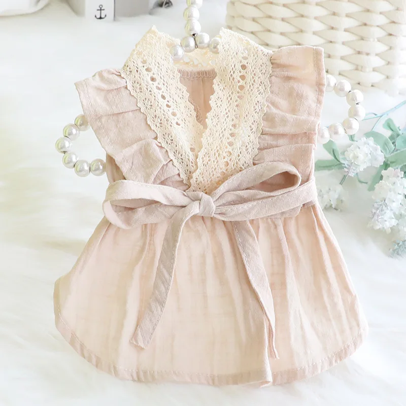 Summer New Pet Lace Dress Breathable Thin Cotton and Hemp Material Vintage Style Skirt Small Medium Dog Cat Clothing Pet Apparel
Summer New Pet Lace Dress Breathable Thin Cotton and Hemp Material Vintage Style Skirt Small Medium Dog Cat Clothing Pet Apparel
