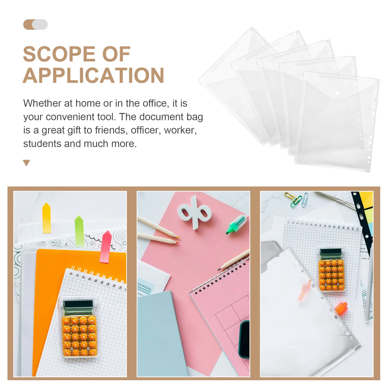 5Pcs Transparent A4 Plastic File Protectors Loose-Leaf Page Pocket Organizer Document Photo Storage Bags
5Pcs Transparent A4 Plastic File Protectors Loose-Leaf Page Pocket Organizer Document Photo Storage Bags