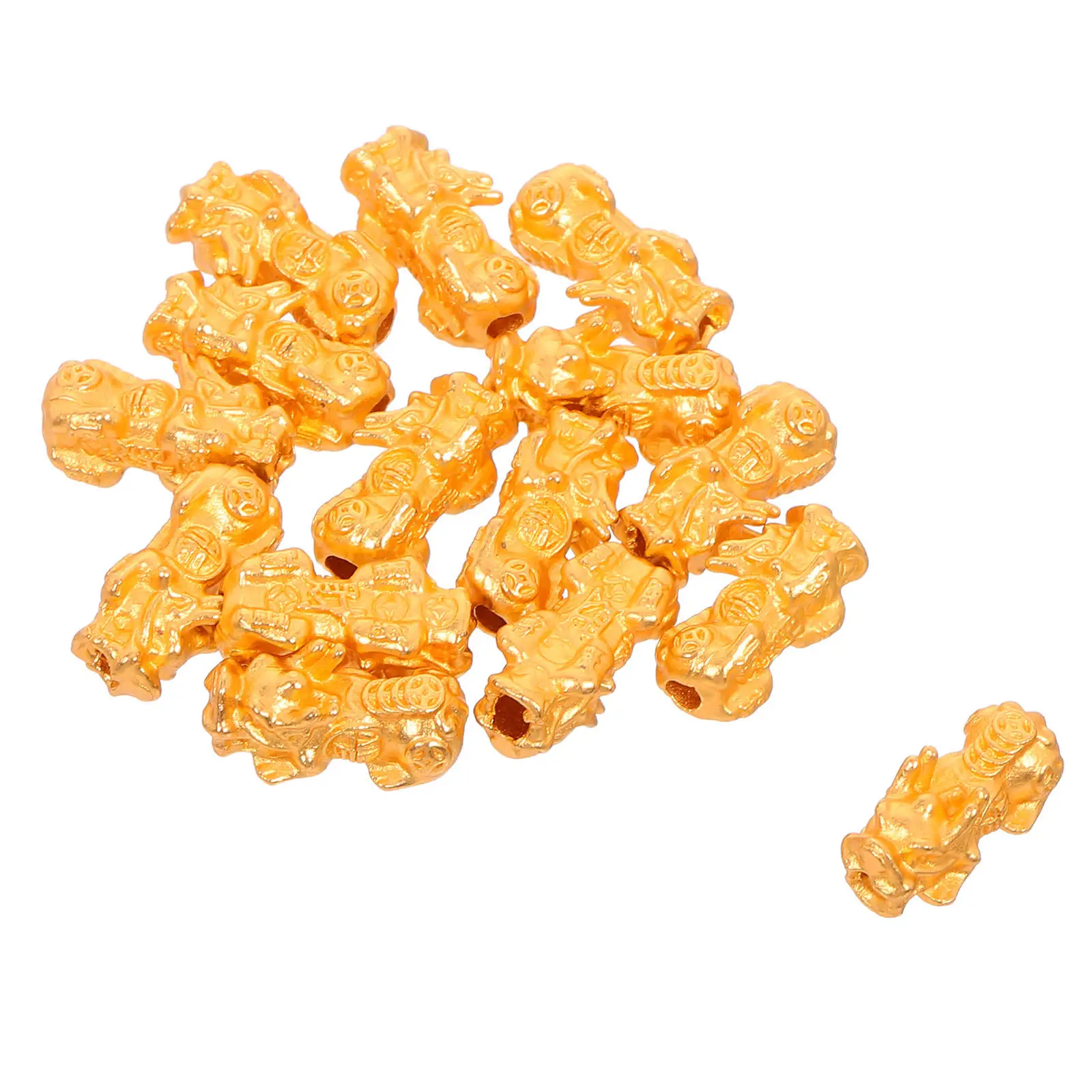 15Pcs Large Hole Pixiu Spacer Beads Gold Silver Feng Shui Lucky Charms for DIY Bracelet Necklace Jewelry Making
15Pcs Large Hole Pixiu Spacer Beads Gold Silver Feng Shui Lucky Charms for DIY Bracelet Necklace Jewelry Making