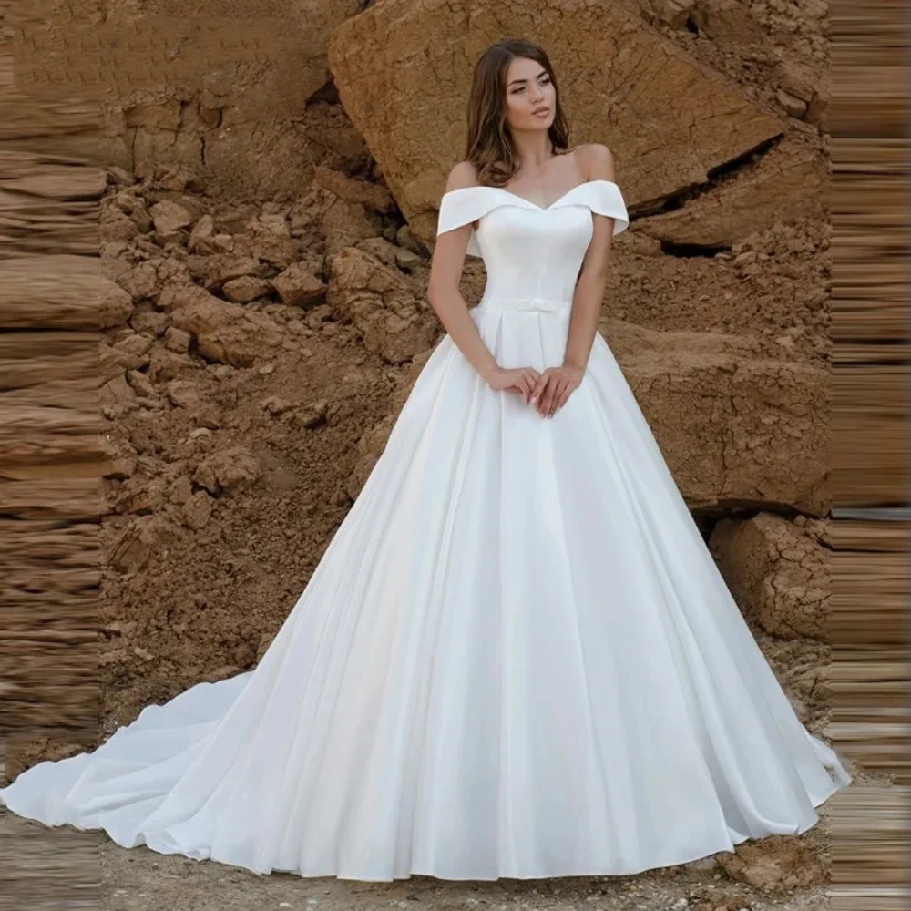 Luxury Sweetheart A-Line Wedding Dresses 2024 Off Shoulder Simple Satin Bridal Gowns Classic Lace Up Vestidos De Novia W10346
Luxury Sweetheart A-Line Wedding Dresses 2024 Off Shoulder Simple Satin Bridal Gowns Classic Lace Up Vestidos De Novia W10346