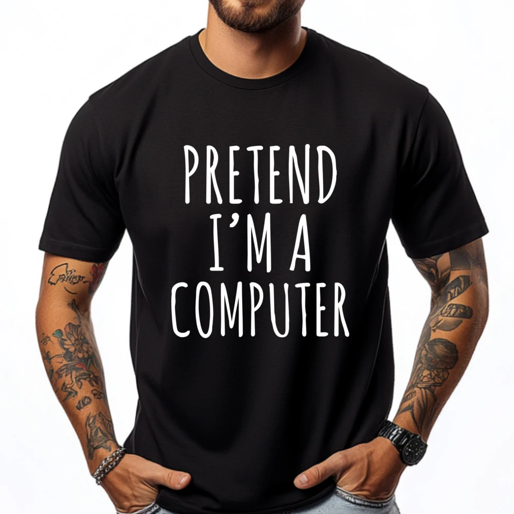 Lazy Halloween Costume Pretend I M A Computer Simple Streetwear Men Tee Shirt Mens Gifts Print Camisetas De Hombre
Lazy Halloween Costume Pretend I M A Computer Simple Streetwear Men Tee Shirt Mens Gifts Print Camisetas De Hombre