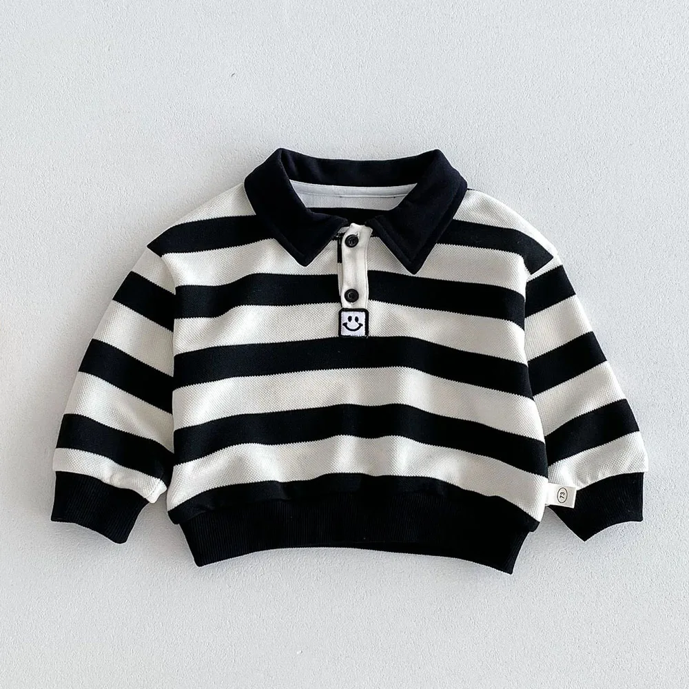 Boys T Shirts Long Sleeve Striped Turn-Down Collar Casual Spring Autumn Childrens Boutique Clothing Kids Tops Shirts
Boys T Shirts Long Sleeve Striped Turn-Down Collar Casual Spring Autumn Childrens Boutique Clothing Kids Tops Shirts