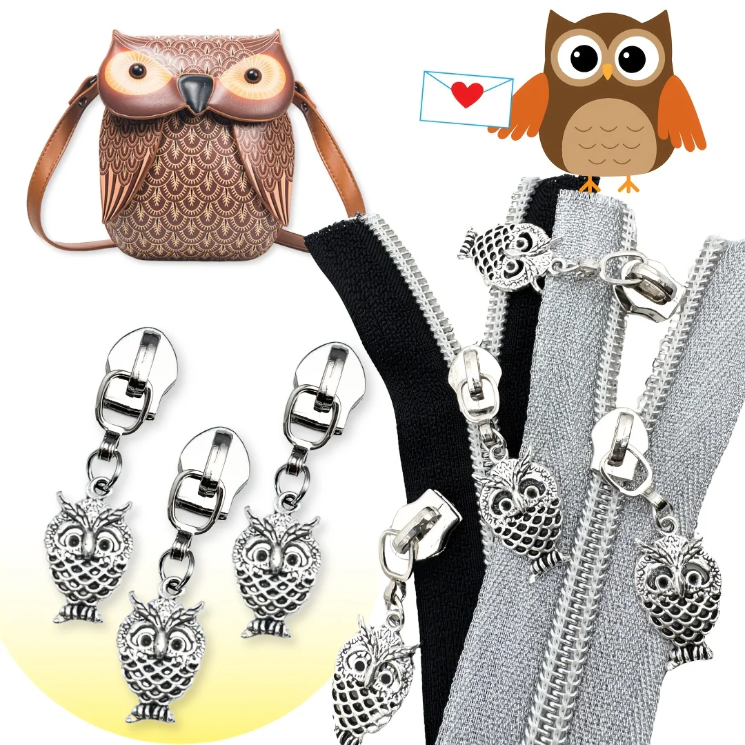 5pcs #5cute owl zipper pull nylon zipper pull, suitable for DIY luggage and clothing decoration, zipper accessories for clothing
5pcs #5cute owl zipper pull nylon zipper pull, suitable for DIY luggage and clothing decoration, zipper accessories for clothing