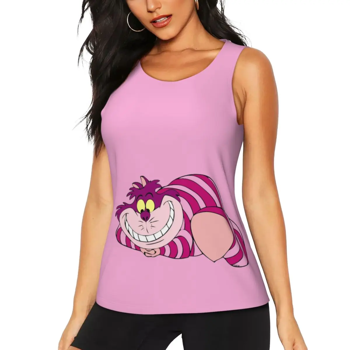 Custom Cheshire Cat Yoga Tank Tops Women's Alice In Wonderland Animal Gym Workout Sports Shirt
Custom Cheshire Cat Yoga Tank Tops Women's Alice In Wonderland Animal Gym Workout Sports Shirt