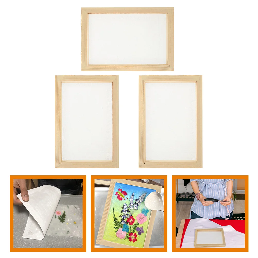 3Pcs Small Frame DIY Material Diy Paper Package Package Durable Paper Making Screen Kids Educational Toy Craft
3Pcs Small Frame DIY Material Diy Paper Package Package Durable Paper Making Screen Kids Educational Toy Craft