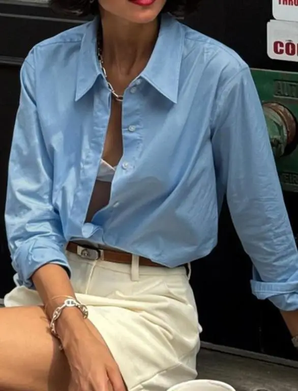 2026 Spring/summer Women's Button Style Commuter Solid Color Shirt
2026 Spring/summer Women's Button Style Commuter Solid Color Shirt