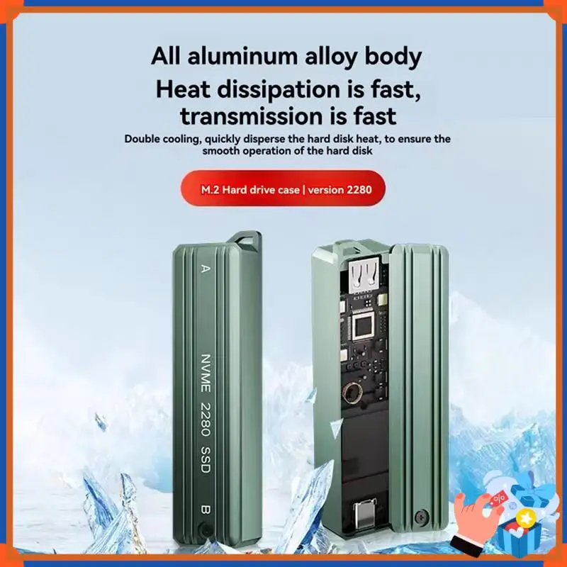 Compact M.2 NVME SSD Case External Enclosure USB3.1 10Gbps NVME Hard Drive Case Adapter Box Supports 2230
Compact M.2 NVME SSD Case External Enclosure USB3.1 10Gbps NVME Hard Drive Case Adapter Box Supports 2230
