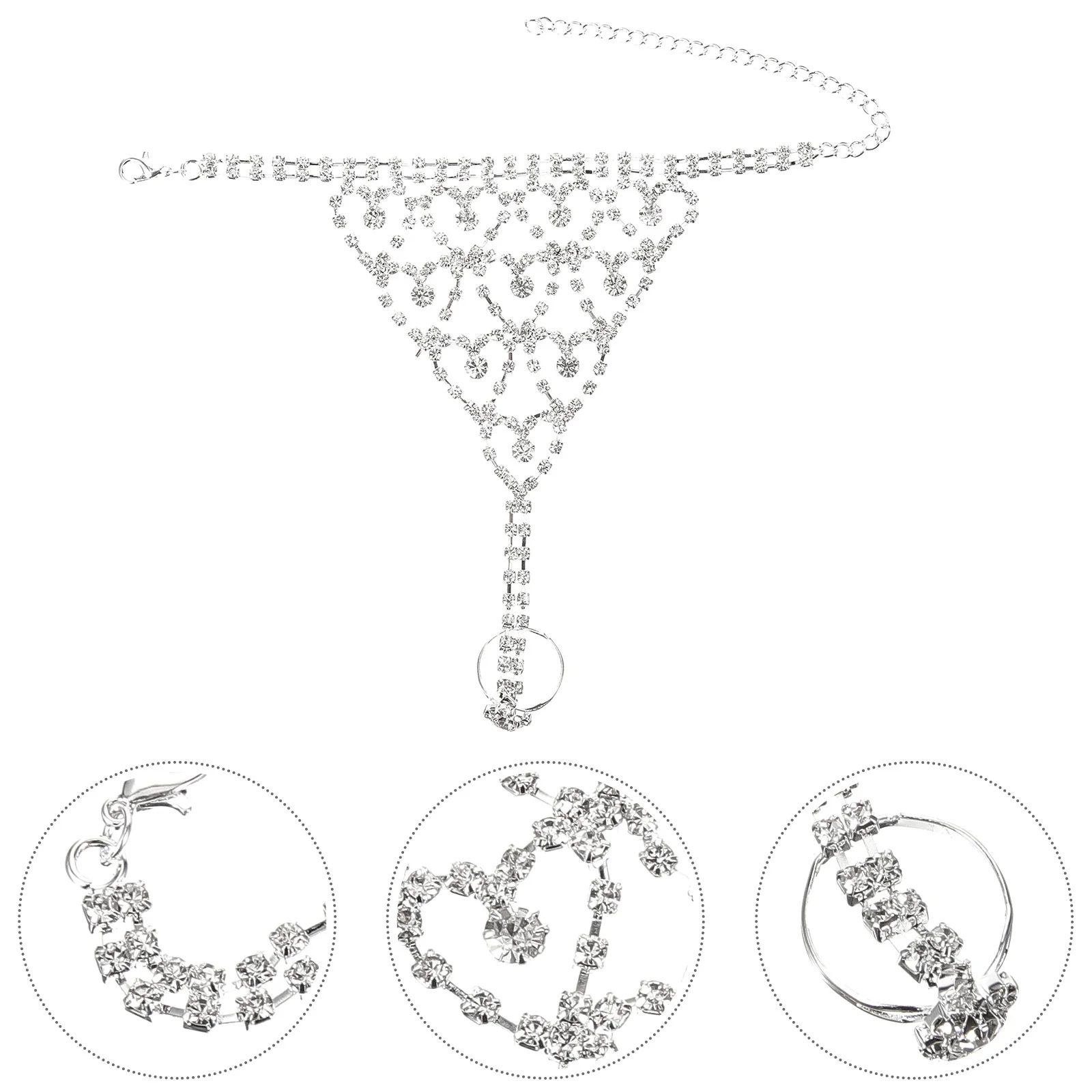 Rhinestone Anklet Adjustable Bangle Ring Hand Chain Bangle Ring Wedding Party Jewelry Cubic Zirconia Finger Cuff
Rhinestone Anklet Adjustable Bangle Ring Hand Chain Bangle Ring Wedding Party Jewelry Cubic Zirconia Finger Cuff