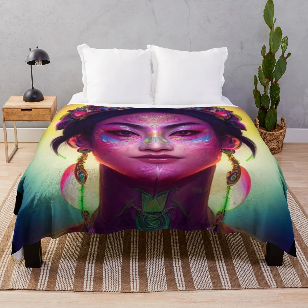 Неоновое азиатское одеяло Guanyin, большое толстое пушистое одеяло для пары
Неоновое азиатское одеяло Guanyin, большое толстое пушистое одеяло для пары