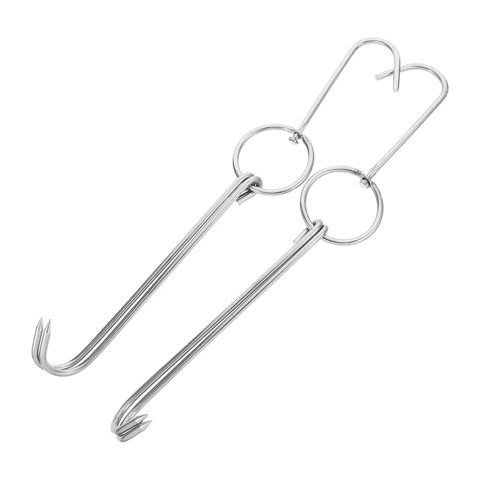 2Pcs Heavy Duty Stainless Steel Rotary Meat Hooks for Grill Smoking Hanging Bacon Ham Roast Duck Poultry Butcher Kitchen Tools
2Pcs Heavy Duty Stainless Steel Rotary Meat Hooks for Grill Smoking Hanging Bacon Ham Roast Duck Poultry Butcher Kitchen Tools