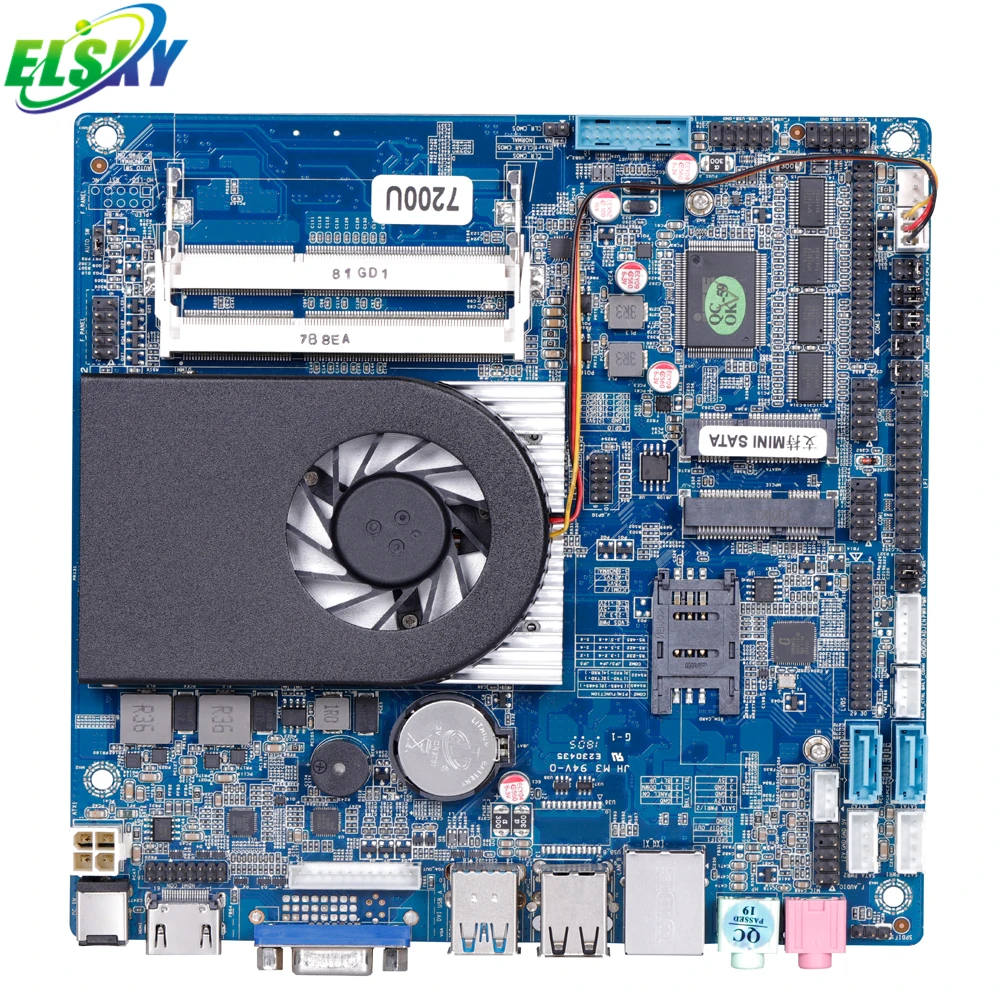 ELSKY Mini-ITX Industrial Motherboard for Pc DC 12V/19V Power Supply with Processor 6th Gen I3-6006U 6100U QM9600
ELSKY Mini-ITX Industrial Motherboard for Pc DC 12V/19V Power Supply with Processor 6th Gen I3-6006U 6100U QM9600